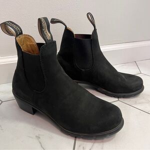 Blundstone Black Suede Heeled 1960 Boots Size 8.5 Womens